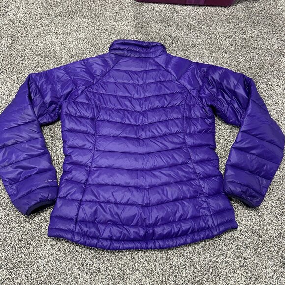 Women's COLUMBIA Omni-Heat Goose Down, Feather Jacket, Medium, Purple, Pre-owned - Picture 2 of 14